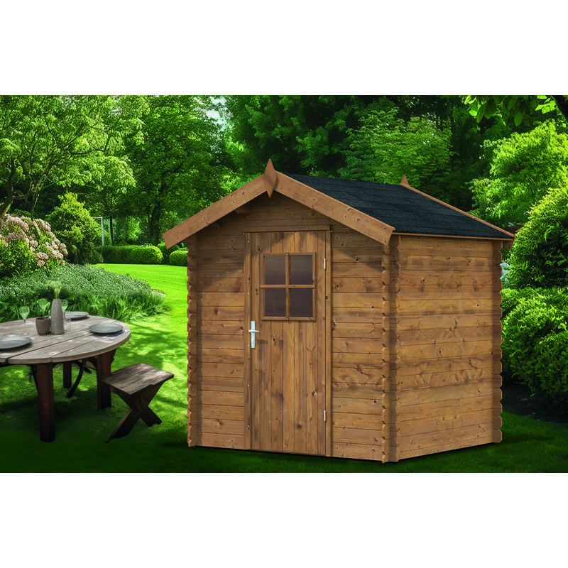 foto del prodotto losa legnami casetta di legno clara cm206x176 losa blockhouse abete impregnato autoclave