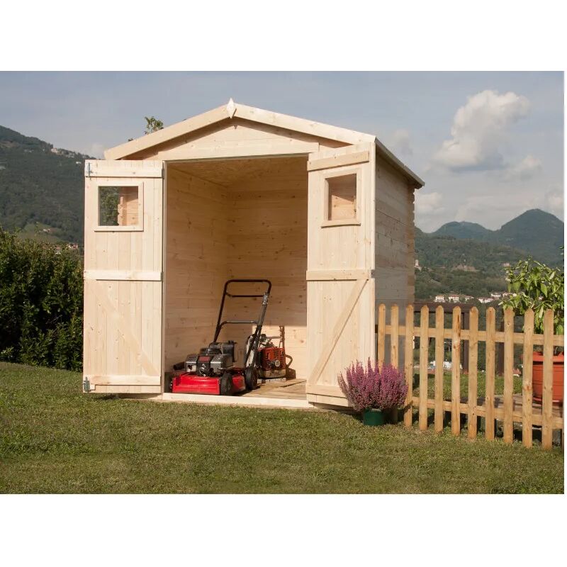 foto del prodotto losa legnami casetta in legno giulia cm200x200 pino grezzo non trattato losa blockhouse