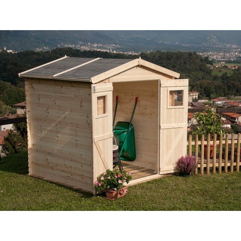 foto del prodotto losa legnami casetta in legno non trattato greta cm. 200x250 escluso pavimento