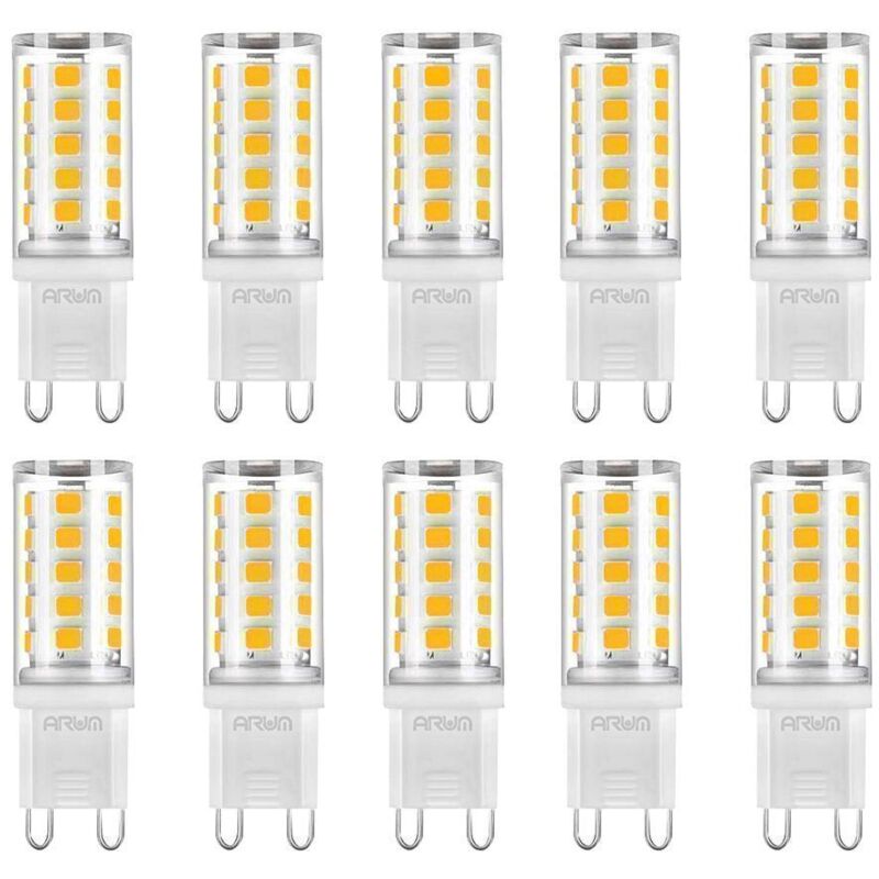 foto del prodotto lot de 10 ampoules led g9 3w 400lumens blanc chaud