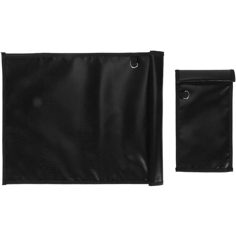 foto del prodotto lot de 2 sacs faraday pour t l phones et cl s de voiture, sac de blocage de signal, pochette faraday d identification par radiofr quence tanche et