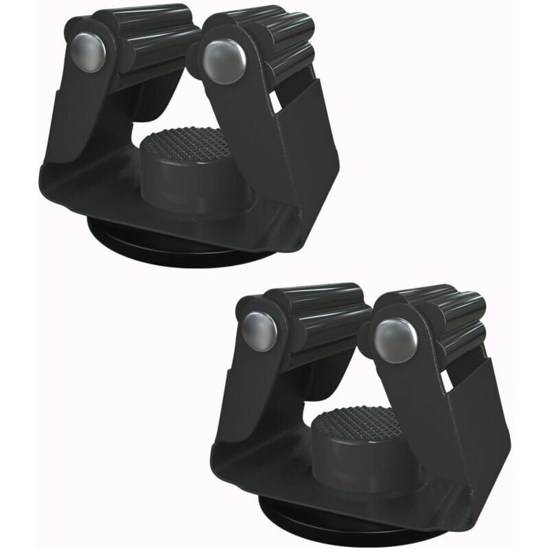 foto del prodotto lot de 2 supports magnétiques pour vadrouille et balai, pinces à balai, cintres en acier inoxydable, supports magnétiques pour réfrigérateur, camping-car, rangement mural, garage, cuisine, outils de b
