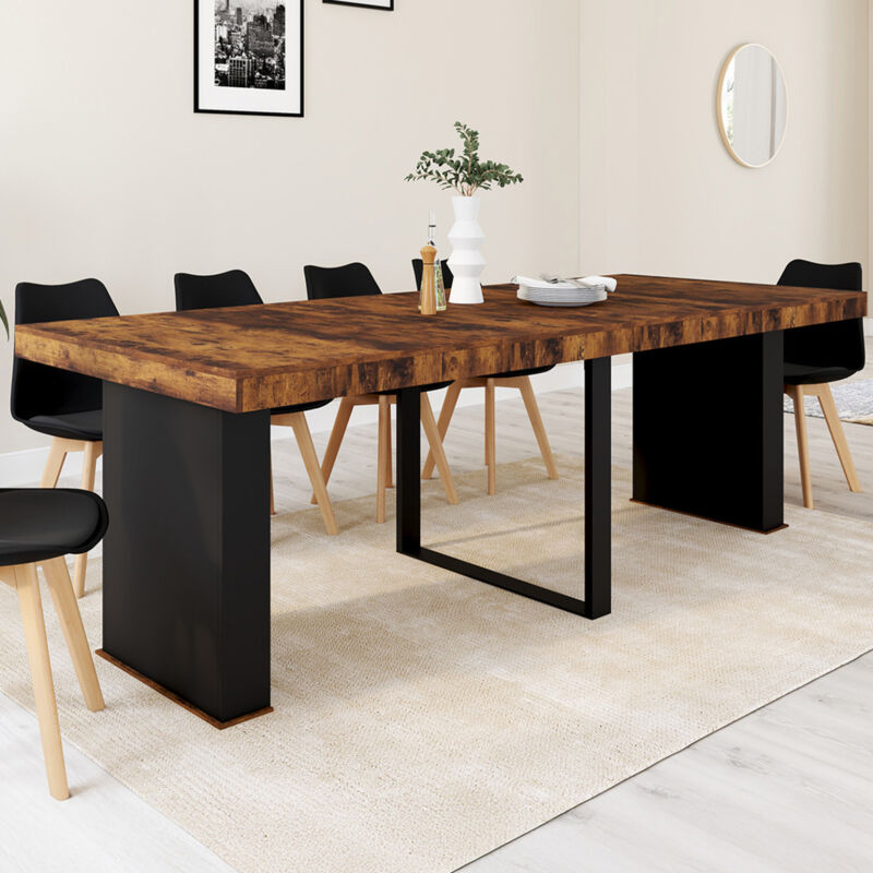foto del prodotto lot de 2 tables de chevet utah 1 tiroir et 1 niche effet lattes