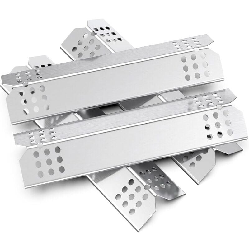 foto del prodotto lot de 4 38.1cm diffuseur chaleur universels,pièces de rechange universal flavorizer bar,compatible avec la plupart des modèles de gril à gaz,plaques