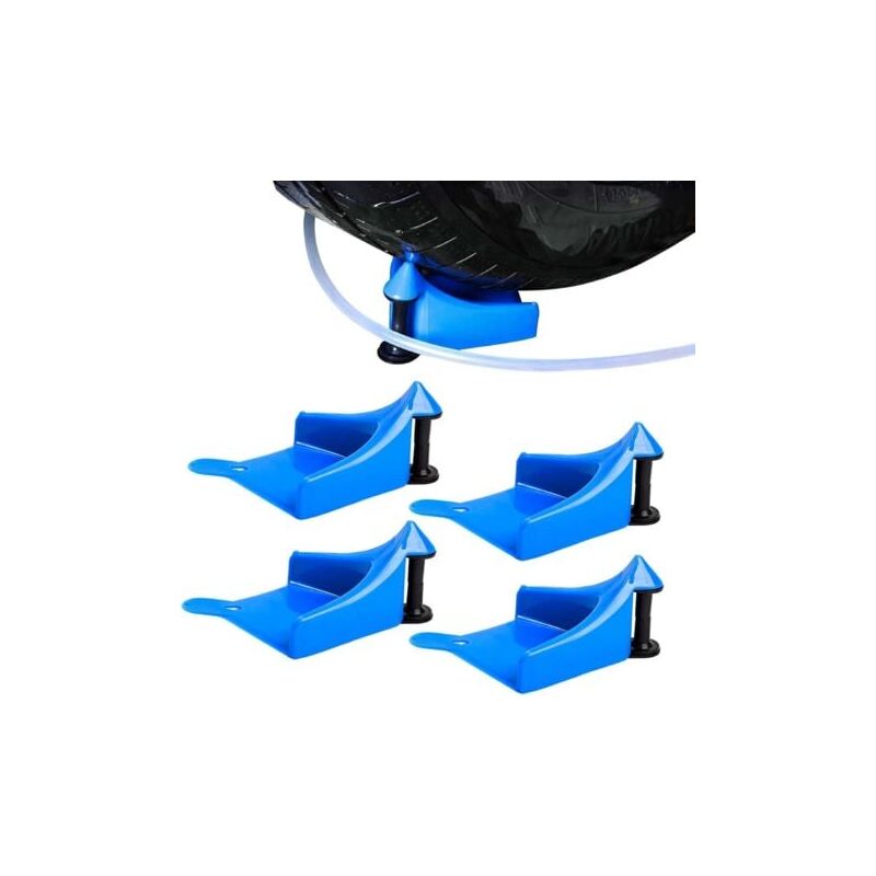 foto del prodotto lot de 4 guides de tuyau de voiture 16.711.76.7cm , rouleau de tuyau de pneu pour emp cher le tuyau de nettoyeur haute pression de se coincer sous