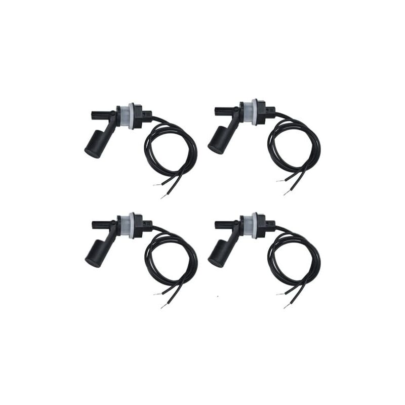 foto del prodotto lot de 4 interrupteurs flotteur montage lat ral, interrupteur flotteur horizontal en plastique, capteur de niveau d eau, interrupteur 
