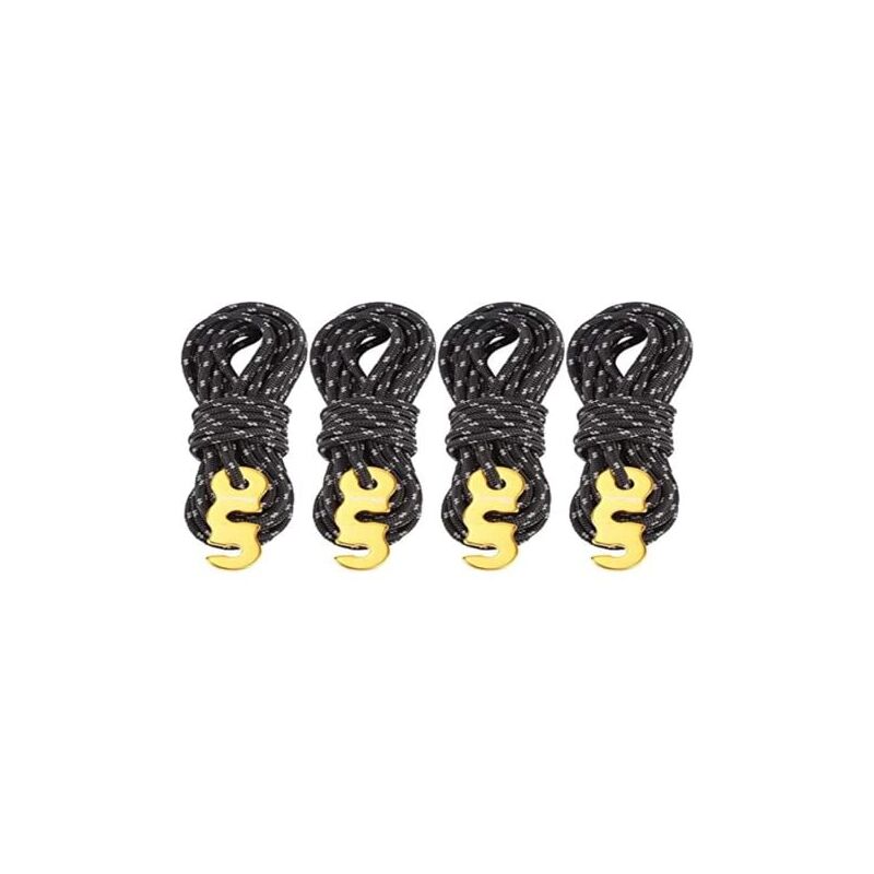 foto del prodotto lot de 4 paquets de cordes r fl chissantes en nylon avec r glage en aluminium pour camping en plein air, randonn e p destre, auvents