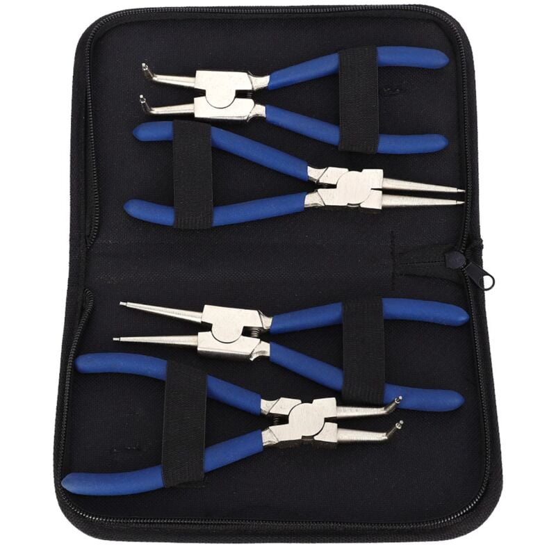 foto del prodotto lot de 4 pinces circlips coud es droites internes et externes de 7 po