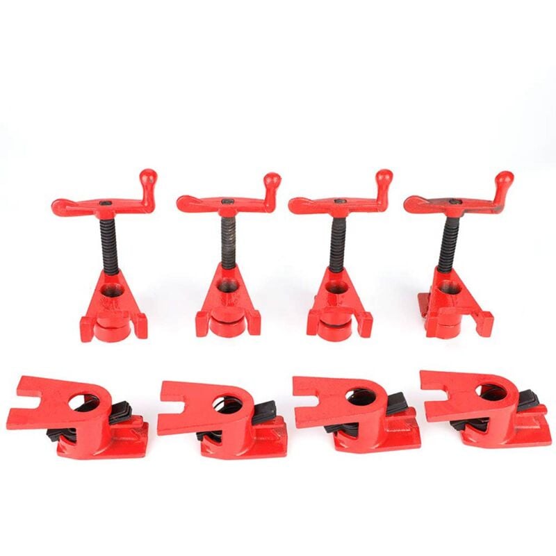 foto del prodotto lot de 4 pinces d gagement rapide de 26,5 mm pour tabli de travail du bois, en fer et m tal, base large et robuste