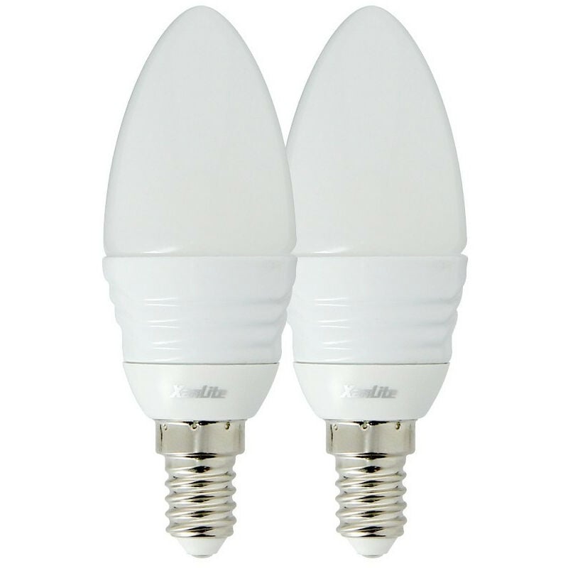 foto del prodotto lot di 2 lampadine led e14 smd 2x3w 250lm 45w bianco hot 2700k