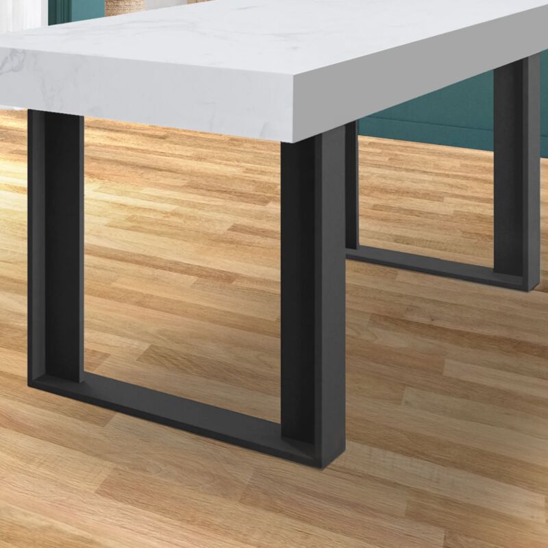 foto del prodotto lote de 2 patas de mesa cuadradas negras phoenix 75 cm