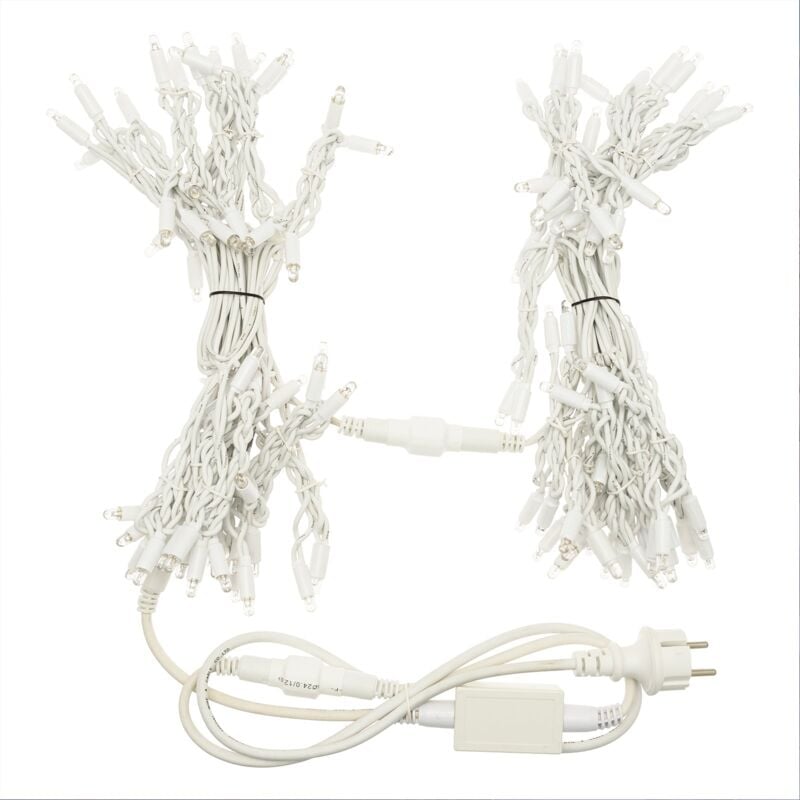 foto del prodotto lotti catena luminosa stalattiti a cascata per esterno interno uso professionale decorazione natalizia maxi led luce fredda 2 x h 1.5 m