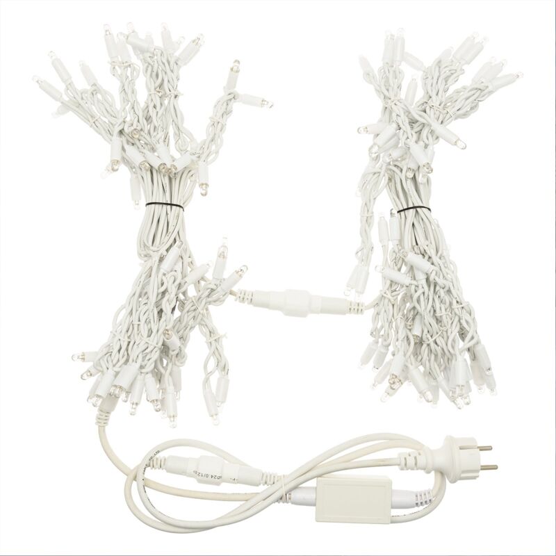 foto del prodotto lotti catena luminosa stalattiti a cascata per esterno interno uso professionale decorazione natalizia maxi led luce fredda 3 x h 1 m