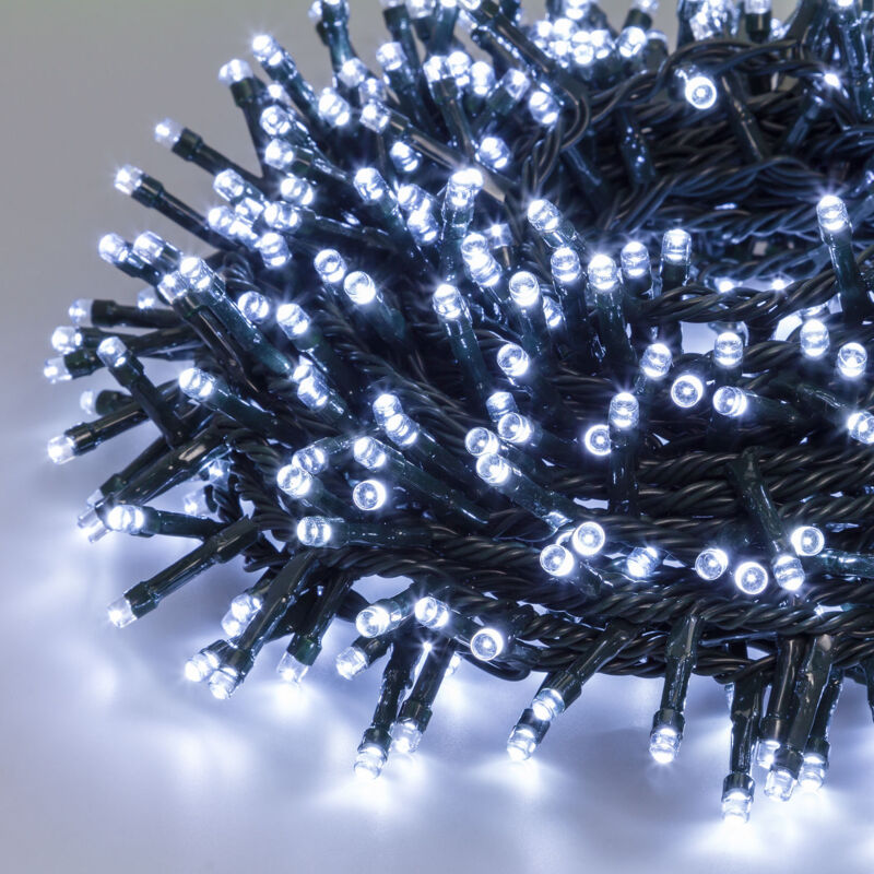 foto del prodotto lotti minicluster 6cm ntl 1500 led bianco 4 30,5m luci di natale