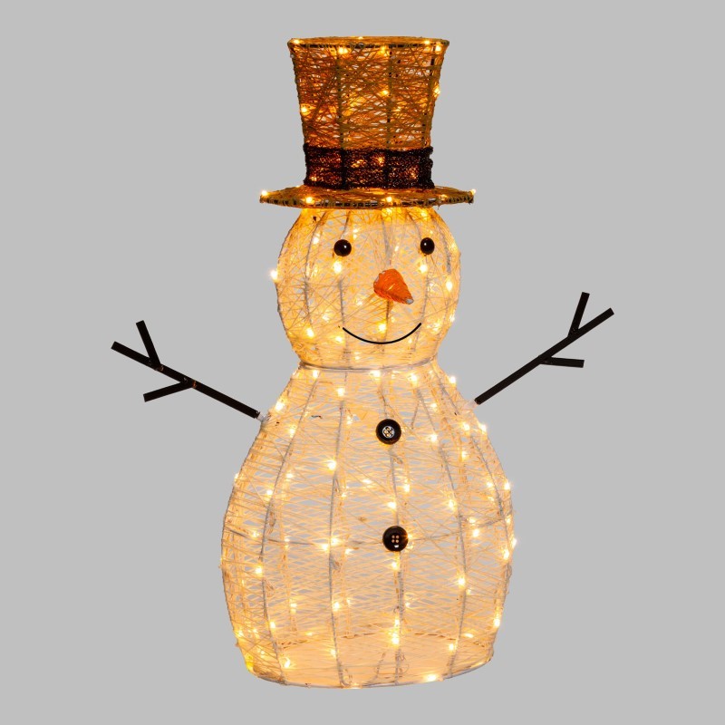 foto del prodotto lotti pupazzo di neve led 3d h70cm 160 led serie