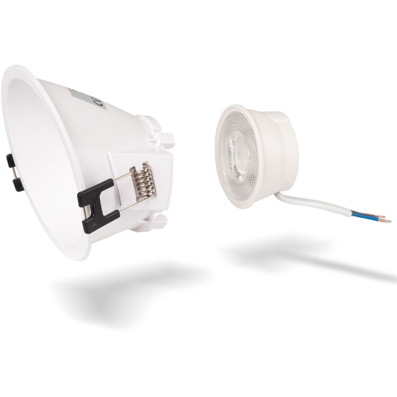 foto del prodotto lotto aro downlight asimmetrico 93mm modulo led mr16 5w bianco freddo