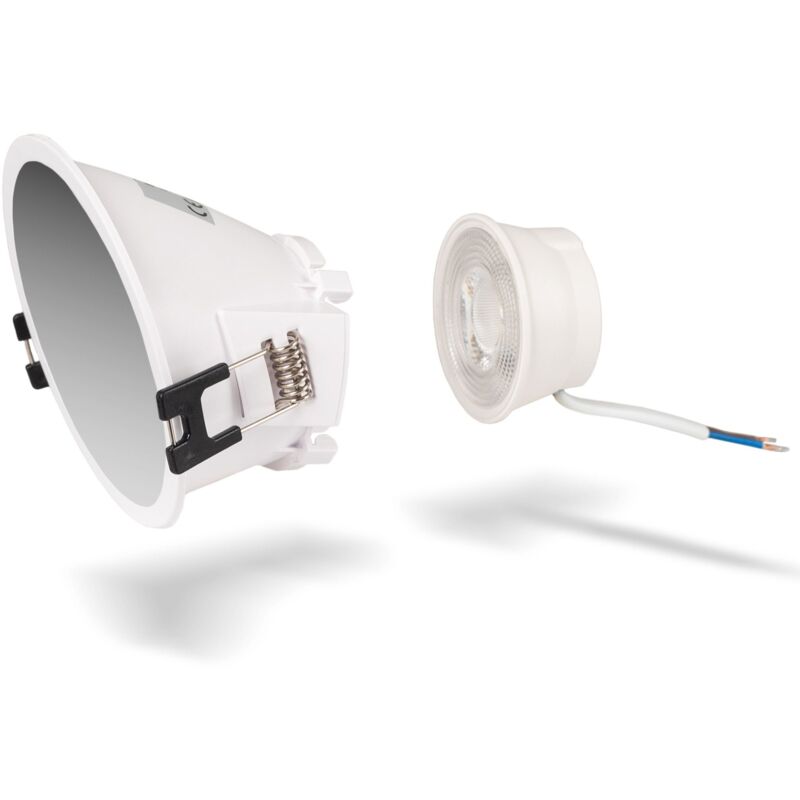 foto del prodotto lotto aro downlight asimmetrico 93mm modulo led mr16 5w bianco freddo