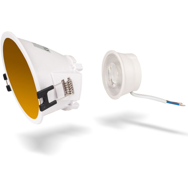 foto del prodotto lotto aro downlight asimmetrico 93mm modulo led mr16 5w bianco neutro