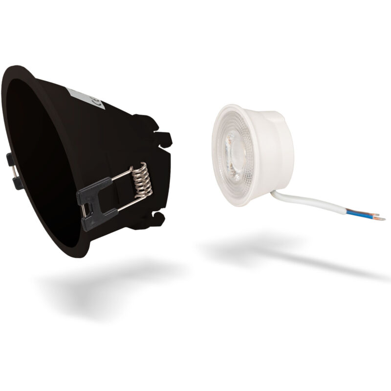 foto del prodotto lotto aro downlight asimmetrico 93mm modulo led mr16 5w bianco neutro