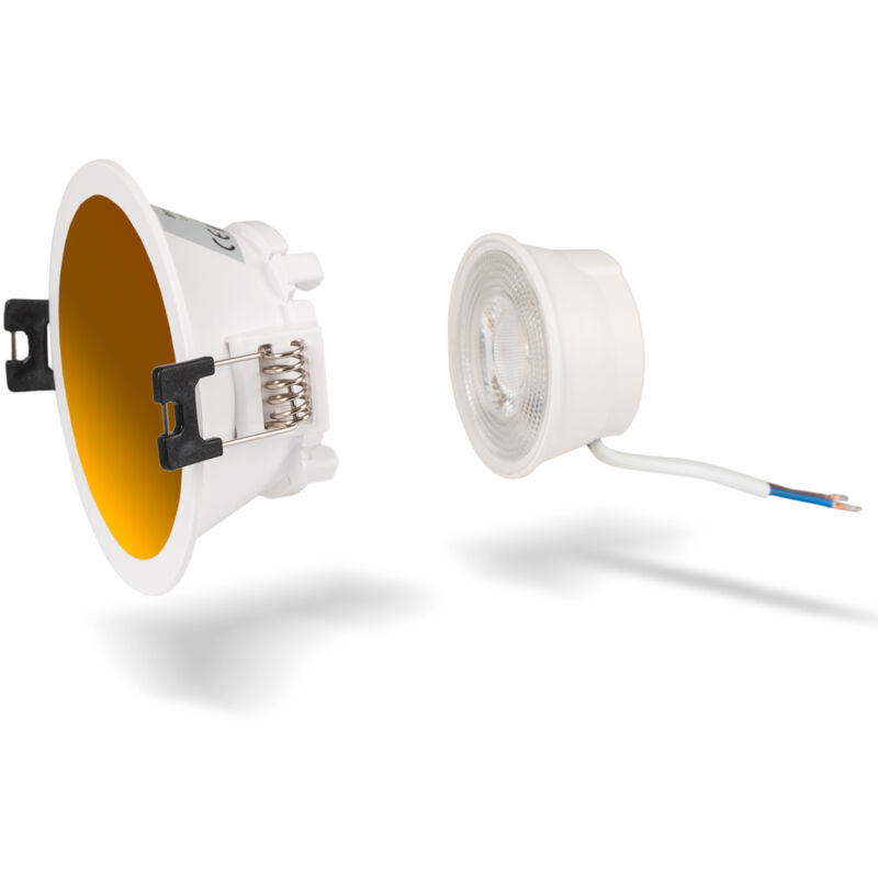 foto del prodotto lotto aro downlight rotondo 85mm modulo led mr16 5w bianco freddo