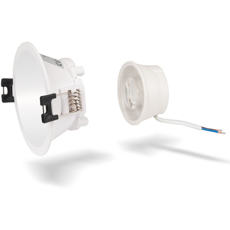 foto del prodotto lotto aro downlight rotondo 85mm modulo led mr16 5w bianco neutro