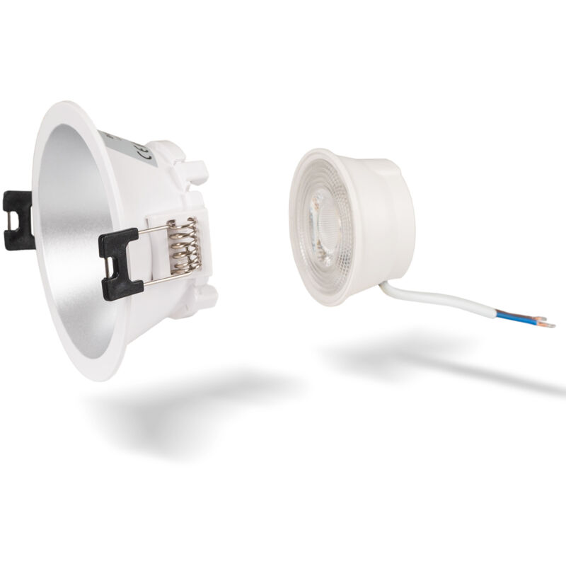 foto del prodotto lotto aro downlight rotondo 85mm modulo led mr16 5w bianco neutro