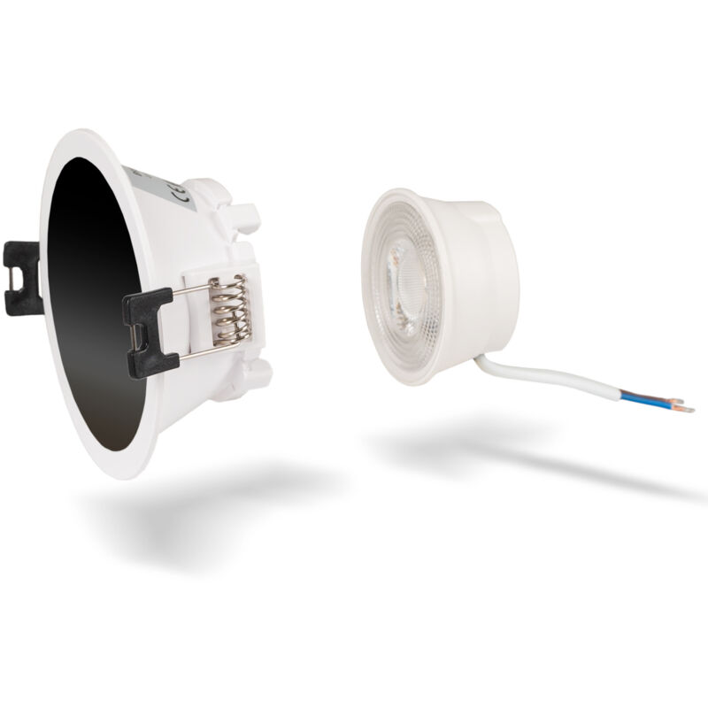 foto del prodotto lotto aro downlight rotondo 85mm modulo led mr16 5w bianco neutro bianco freddo