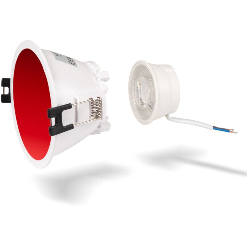 foto del prodotto lotto aro downlight rotondo 93mm modulo led mr16 5w bianco freddo