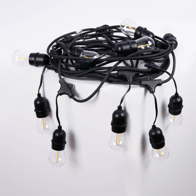 foto del prodotto lotto catena luminosa 11,5 metri 10 lampadine led e27