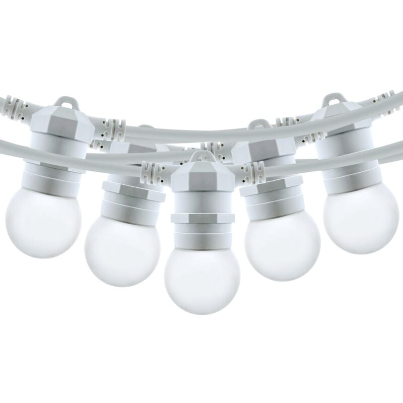 foto del prodotto lotto catena luminosa per esterni 10 metri 10 lampadine led