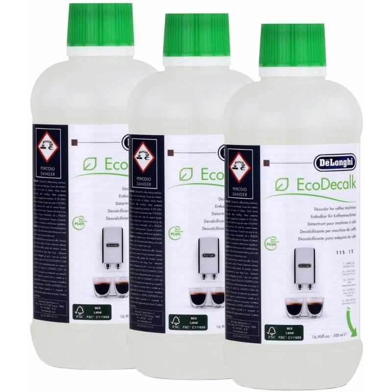 foto del prodotto lotto da 3 anticalcare 500ml ecodecalk macchina da caff , caffettiera delonghi 4357142
