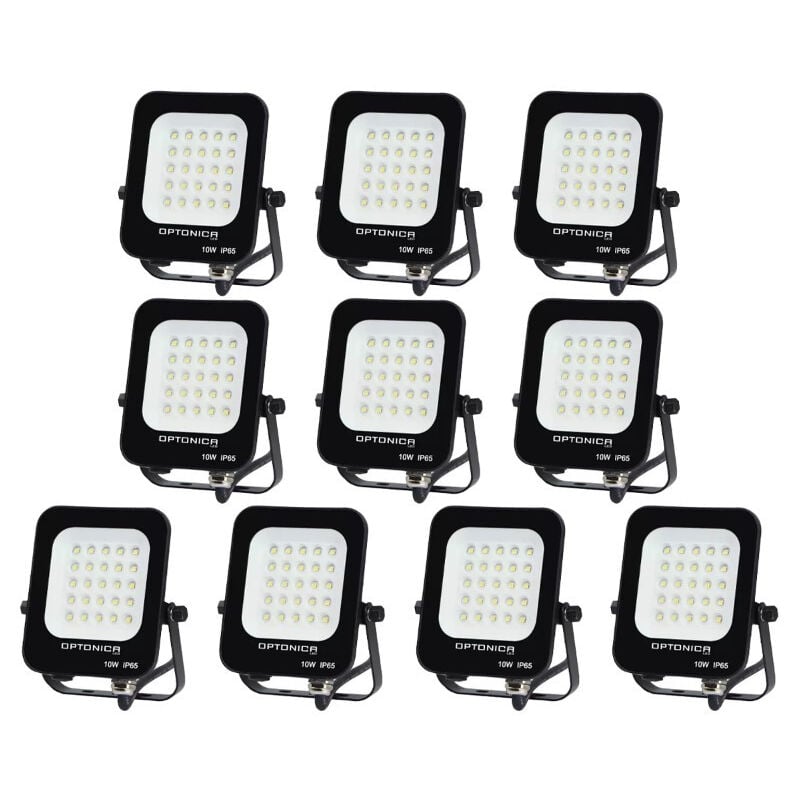 foto del prodotto lotto di 10 10 10 10w led proiettori nero ip65 impermeabile 900lm 66w bianco hot 2700k
