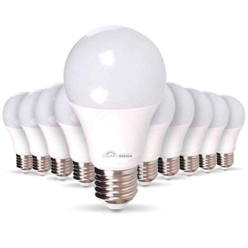 foto del prodotto lotto di 10 lampadine a led e27 equivalenti 60w 806lm warm white