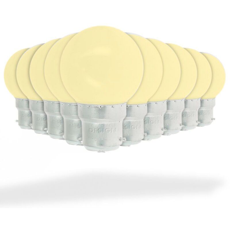 foto del prodotto lotto di 10 lampadine a led gialle da 1 watt equivalenti a 10 watt ghirlanda guinguette
