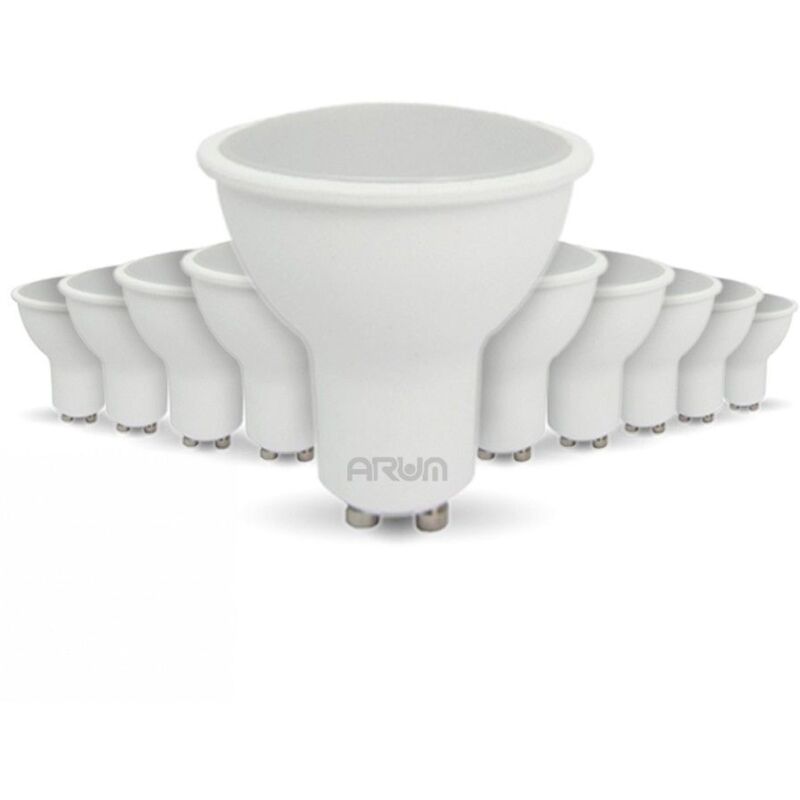 foto del prodotto lotto di 10 lampadine a led gu10 7w eq. 60w 2700k bianco caldo
