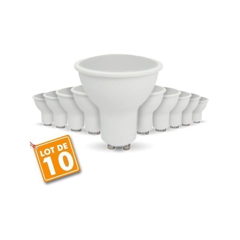 foto del prodotto lotto di 10 lampadine a led gu10 7w eq. 60w 4000k bianco naturale