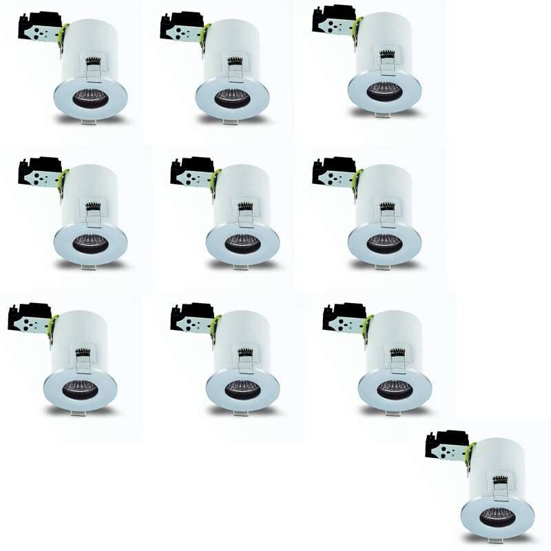 foto del prodotto lotto di 10 supporti fissi in alluminio spazzolato fisso bbc ip65 impermeabili rt2012 da 75 mm