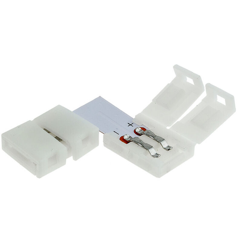 foto del prodotto lotto di 100 connettori ad angolo per nastro a led da 8 mm