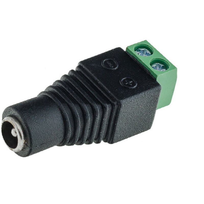 foto del prodotto lotto di 100 connettori jack maschili - 2 fili neri e verdi