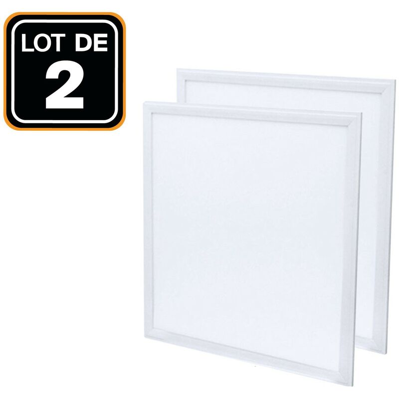 foto del prodotto lotto di 2. pannello led 40w 6000k luce fredda. led chip led smd epistar. ugr 17. alta luminosit . pannello led slimline extra piatto. led driver