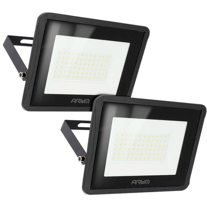 foto del prodotto lotto di 2 proiettori a led 50w alta luminosit 4500 lumen ip65 temp rature de couleur bianco caldo 3000k