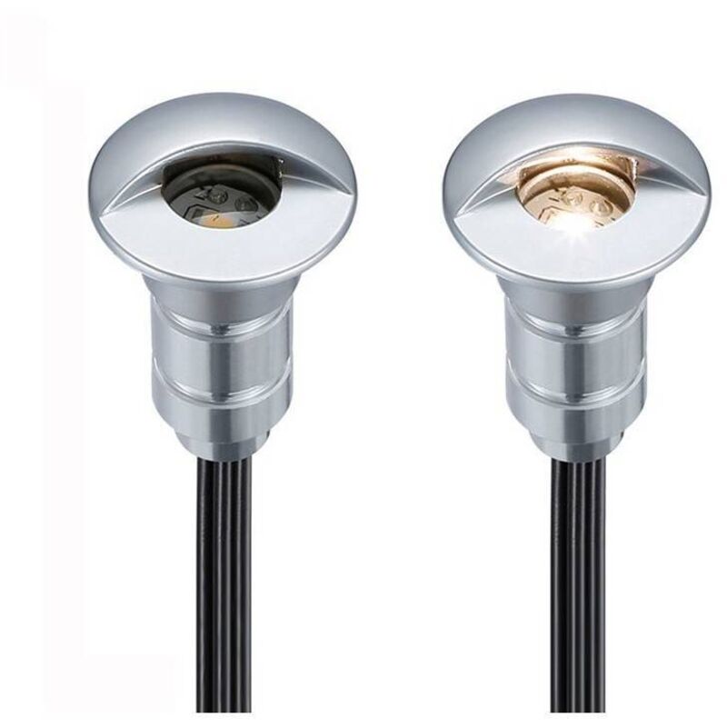 foto del prodotto lotto di 6 luci per scale 0,3w 12v dc 26x41mm bianco freddo