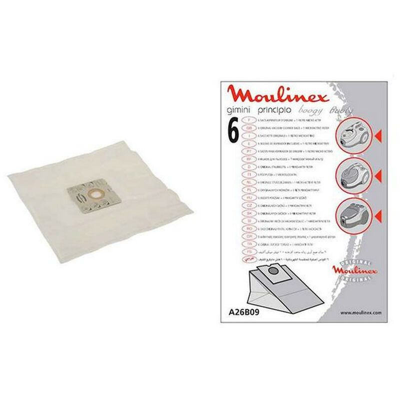 foto del prodotto lotto di 6 sacchetti filtro aspirapolvere moulinex 1952703662894522685