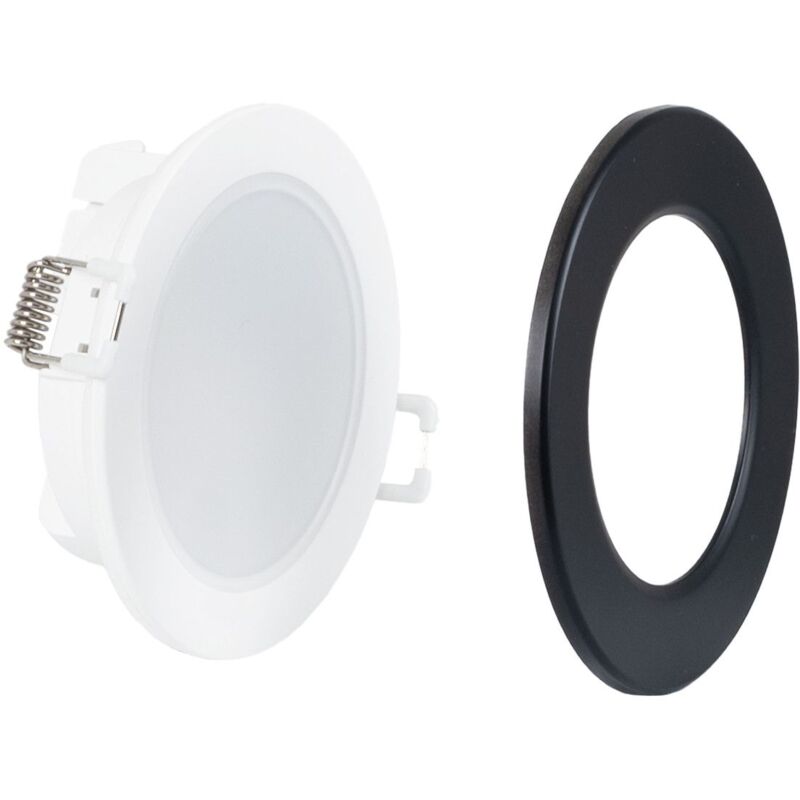foto del prodotto lotto downlight led per esterni 5w - ip65 - 3000k + anello - bianco caldo