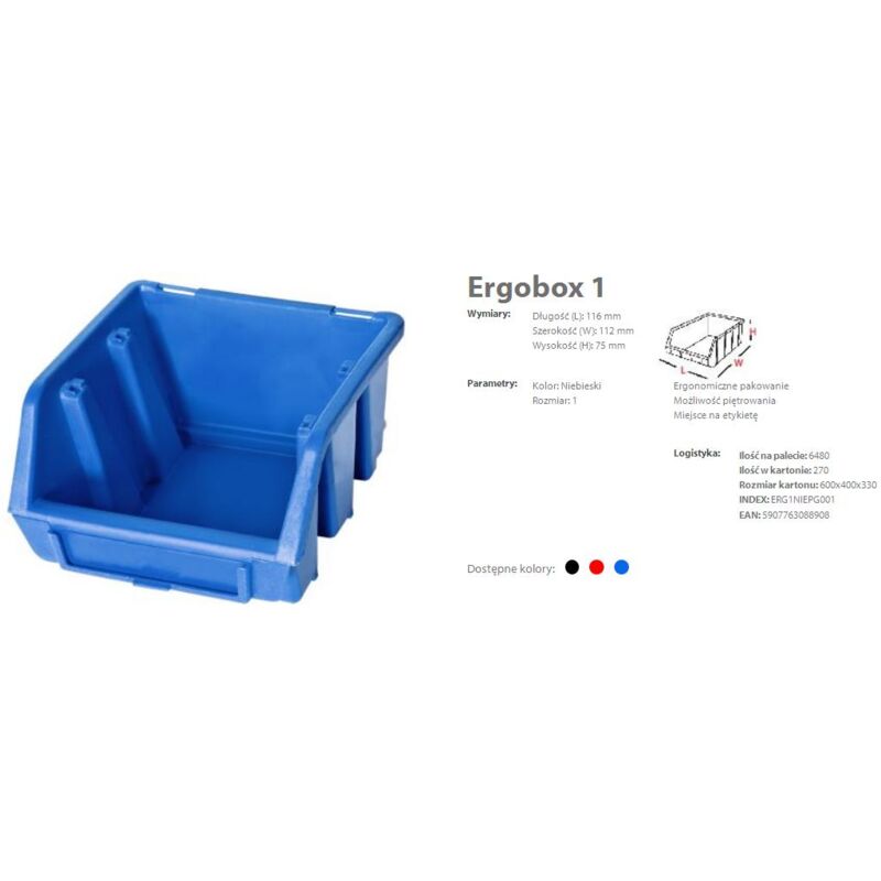 foto del prodotto lotto of 10 scatole of seni a bec in ergo box blu taglia 1