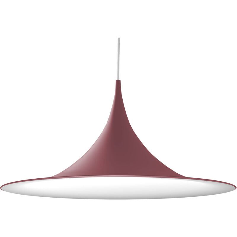 foto del prodotto louie binario sospensione, 1x e27, max 42w, metallo, rosso cowhide bianco, d.33cm lumicom