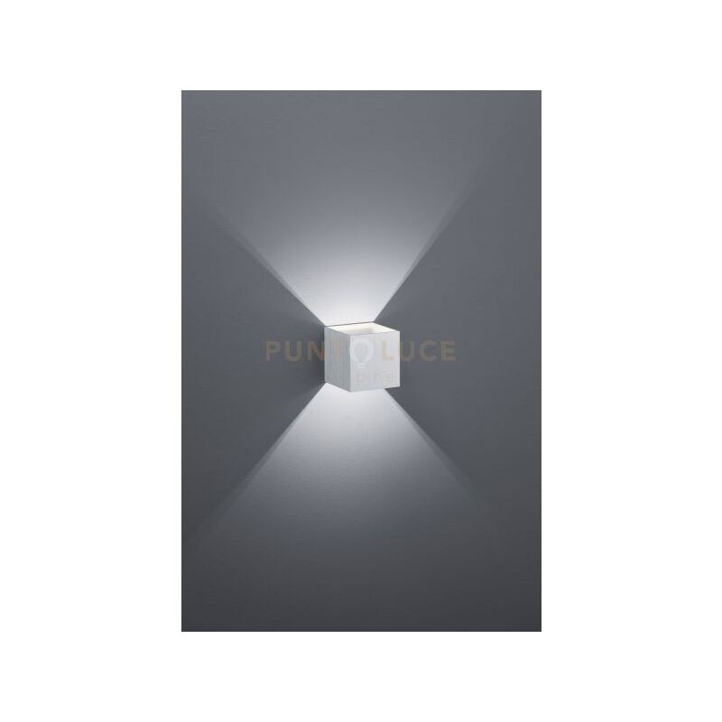foto del prodotto louis applique led 4,3w 430lm, 3000k cubo bi direzionale colore alluminio h.10cm