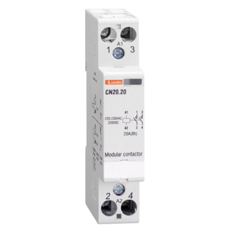 foto del prodotto lovato contattore modulare 20a ac1 2no 24vac dc 1 modulo cn2020024