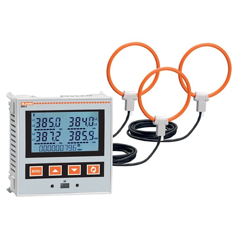 foto del prodotto lovato multimetro digitale con rs485 e 3 bobine rogowski dmg611r3000