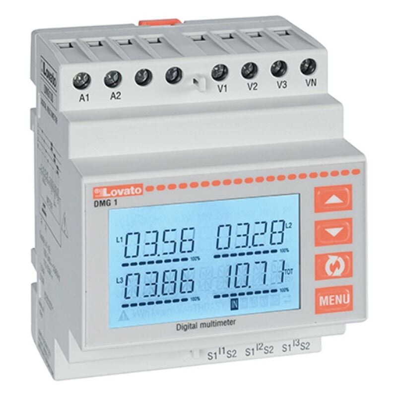 foto del prodotto lovato multimetro lcd rs485 incorporata 100 240vac 115 250vdc dmg110